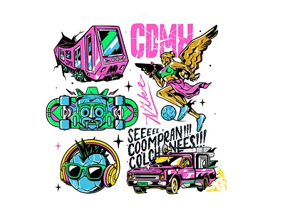 Nike CDMX Sticker/Patch set football illustration metro mexican mexico nikefootball set soccer sport sticker