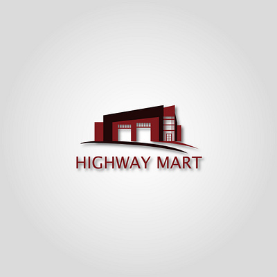 Highway Mart Logo art brand brand identity branding business card design flat graphic graphic design icon identity illustration illustrator le designs logo logo design minimal photoshop typography vector