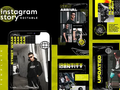 Instagram Stories Template branding design digital art hype hypebeast instagram story template layoutdesign template template design typography