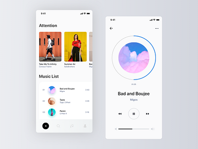 Music app design logo ui ux video web