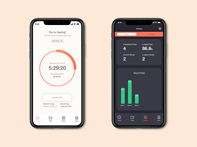 Fasting Statistics figma ui ux