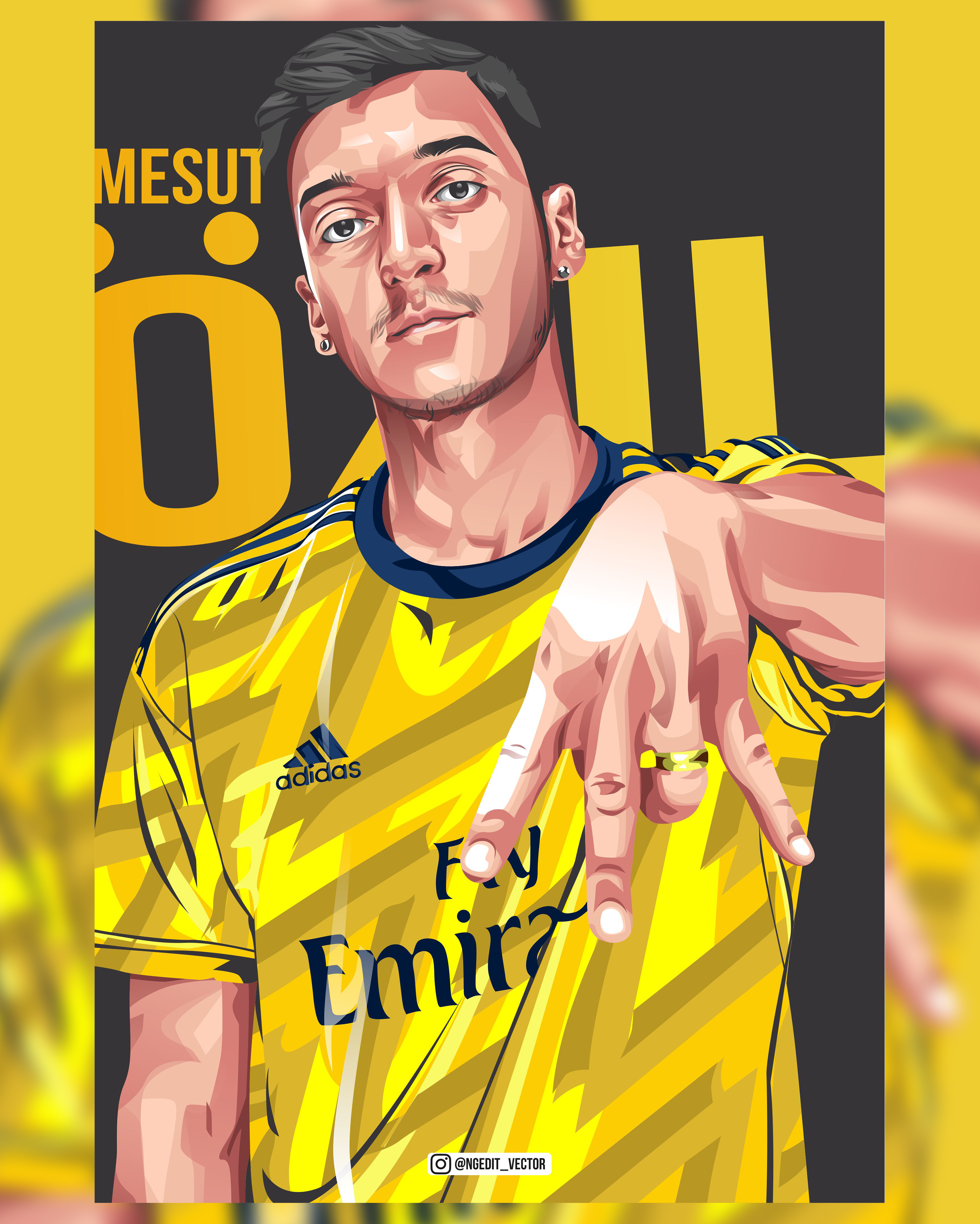 Mesut Ozil 10 by Ngedit Vector on Dribbble