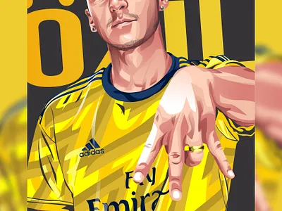 Mesut Ozil 10 art artwork coreldraw design designer digitalart fanart graphicdesigner mesutozil ozil vector