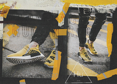 Adidas x Pharrell Williams HU branding design type typography