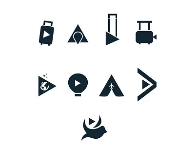 Youtube Trave Blogger Letter A Logo blogger icon logo logotype traveler video youtube