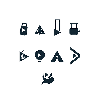 Youtube Trave Blogger Letter A Logo blogger icon logo logotype traveler video youtube