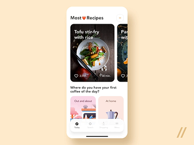 Recipe App app chief concept cooking design figma food kitchen mobile product purrweb recepie stories tutorial ui ux video