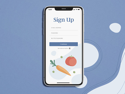 Community Supported Agriculture (CSA) Sign Up app design flat illustration illustrator minimal typography ui vector