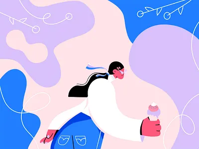 Missing Summer character design colourful illustration girl graphic design illustration summer