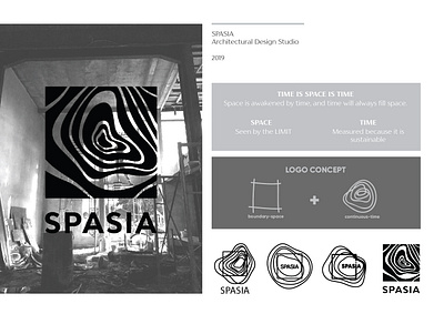 SPASIA architecture architecture logo black branding logo design space studio studio design time wood wood age