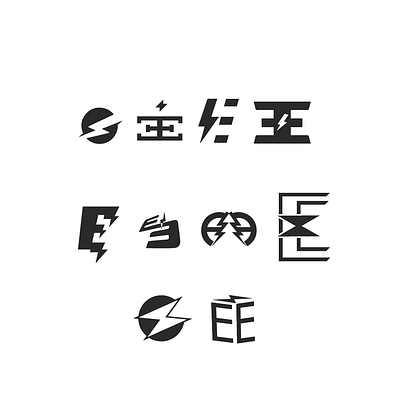 Evo Electricty Logo Concept bolt clean electricty letter e logo neat