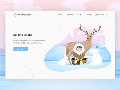 Digital Illustration daily practice books daily practice deer digital art digital illustration friends illustration illustrator landing page landing page design logo logo design polar bear rabbit reading training user interface website website design