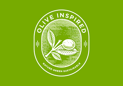 Olive Inspired Logo affinity designer branding design engrave engraving graphic design green illustration leaf logo nature olive olive oil sustainable vector vintage