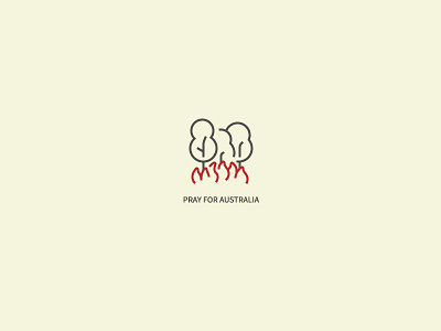 Pray for Australia icon australia australian fire graphic hot icon icons perfect pixel pray red save social tree vector