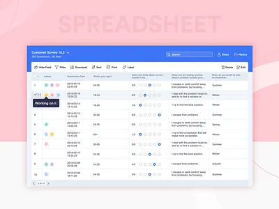 Spreadsheet analysis data table design form graphic design spreadsheet spreadsheets table view ui ui design uiux