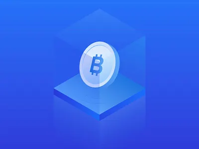Bitcoin. Isometric bit coin icon. 3d banking bitcoin btc cloid crypto cryptocurrency design etherium ethnic exchange gradient illustration inspire isometric mining money neon platform trading