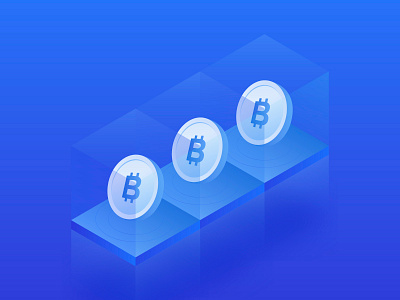 Bitcoin. Isometric bit coin icon. 3d banking bitcoin bitcoins btc cloid concept crypto cryptocurrency design ethereum ethnic exchange gradient illustration isometric mining neon platform trading