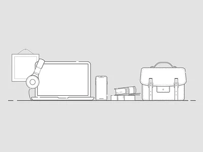 Resume Vector Illustrations branding creative design flat illustration illustration art illustrator outline resume resume cv vector vector art