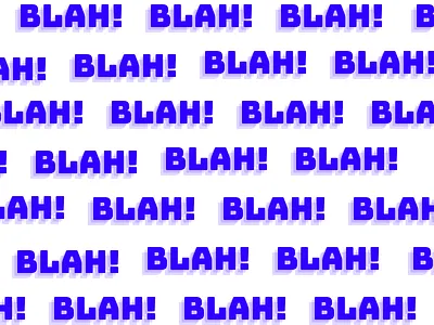 blah blah blah! branding design logo minimal typography