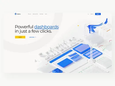 Scriptrics Interactions 3d data design illustration isometric landing product ui ux visualization