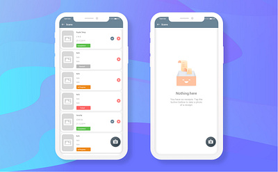 Receipt Management Mobile App app design colors design material design mobile app receipt management ui