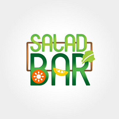 Salad Bar - Restaurant branding design illustration logo vector