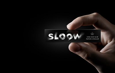 Sloow - Premium Quality Rolling Papers cigarette gradient logo logodesign packaging design paper slow smoke