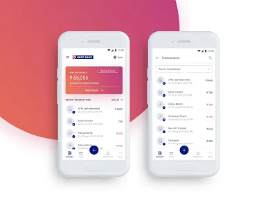HDFC Bank Redesign App android app design bank app branding design finance finance app hdfc bank app illustration mobile mobile app mobile app design redesign bankapp sketchapp ui