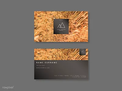 Golden shiny business card template