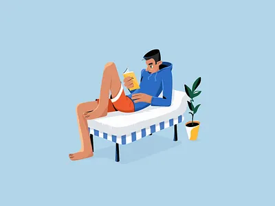 Educate yourself adobe illlustrator book boy charactedesign cute illustration reading vector