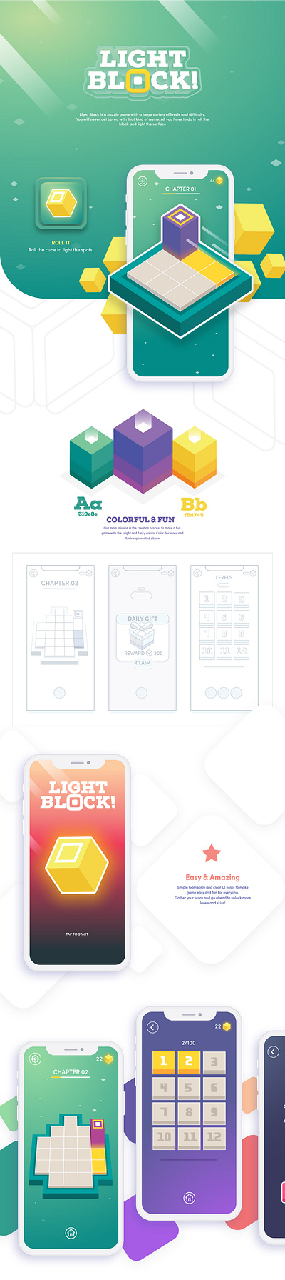 Light Block game app game art game design game slot game studio game ui gamedesign gamedev mobile game design uidesign unity
