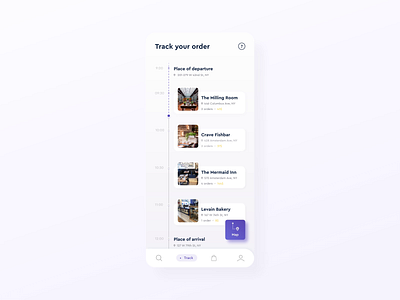 Food Delivery: Track Your Order app design design food delivery map meal mobile interface motion ordering track ui ux