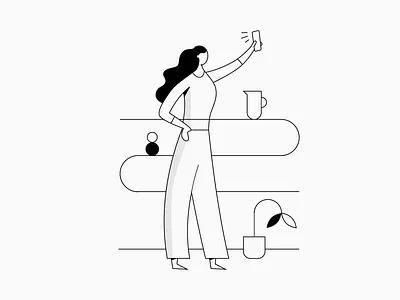 Selfie character character design design illustration