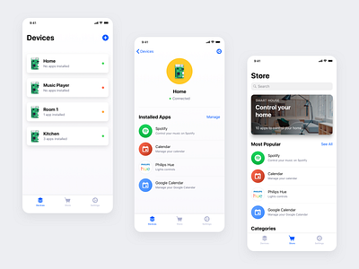 Devices app design ios iphone minimalist ui ux