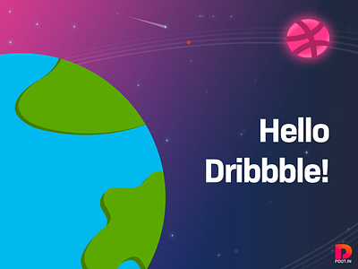 Hello Dribbble abstarct firstshot hello hellodribbble spaced thankyou