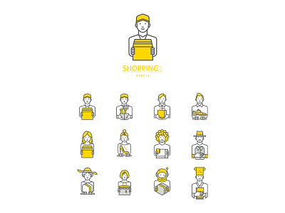 Shopping people icon