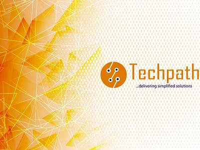 Techpath Logo branding design flat icon illustrator logo minimal typography