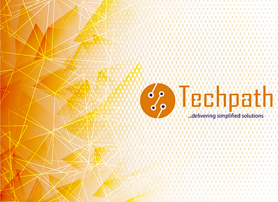 Techpath Logo branding design flat icon illustrator logo minimal typography