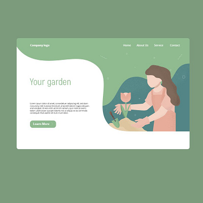 Gardening illustration for landing page doodle illustration illustrations landingpage ui ux vector vector art vector illustration