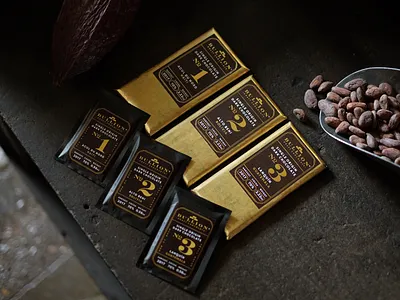 Bullion bars and mini bars - chocolate packaging branding bullion chocolate design foil food gold logo numbers packaging typography