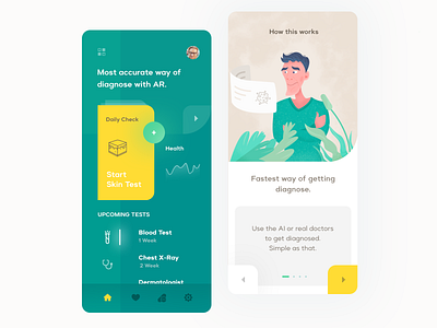 Diagnosis Mobile App app clean design illustration mobile ui ux