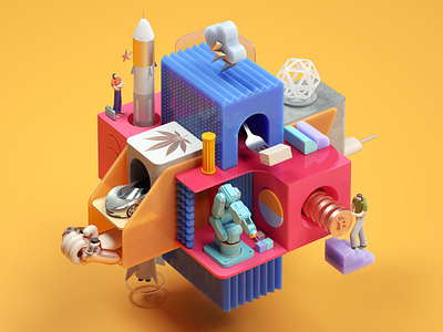 IQ Magazine Illustrations 3d cinema4d design illustration inspiration octane render
