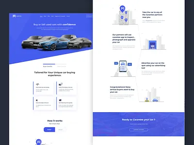 Carantee App landing page app car comingsoon graphic design landing landing page ui ux uxui vector vehicle website website design