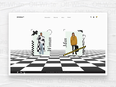 Off-White concept abstract art abstract design abstraction avant garde avantgarde black white black and white check designer designs desktop modern offwhite typography virgil abloh web design webdesign webshop website