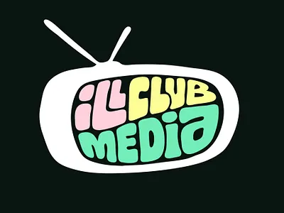 Ill Club Media clientwork custom lettering design hand drawn handlettering itsjerryokolo jerryokolo lettering logodesign logotype logotype designer media procreate television tv typography youtube youtuber