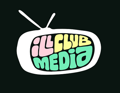 Ill Club Media clientwork custom lettering design hand drawn handlettering itsjerryokolo jerryokolo lettering logodesign logotype logotype designer media procreate television tv typography youtube youtuber