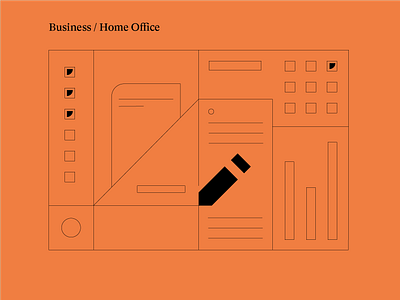 Omnia P.A. Services Illustration Layouts assitance branding business household icons identity illustration lines management motion omnia strokes travel