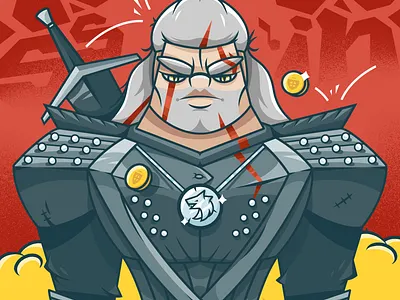 Toss a Coin to your Witcher 🗡💰 character design geralt illustration procreate tv series