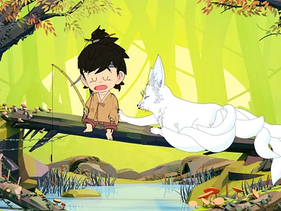 A thief Story 3d 3d illustration cell shading digitalart fantasy fox friendship illustration lowpoly thief
