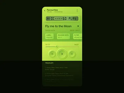 Player app UI concept 2020 app concept design ios layout mobile neumorphic neumorphism player skeuomorph skeuomorphism ui ux